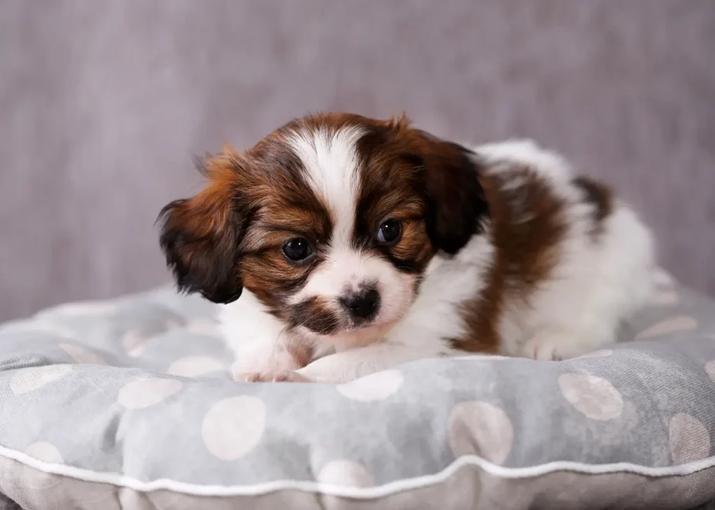 One puppy on a pillow