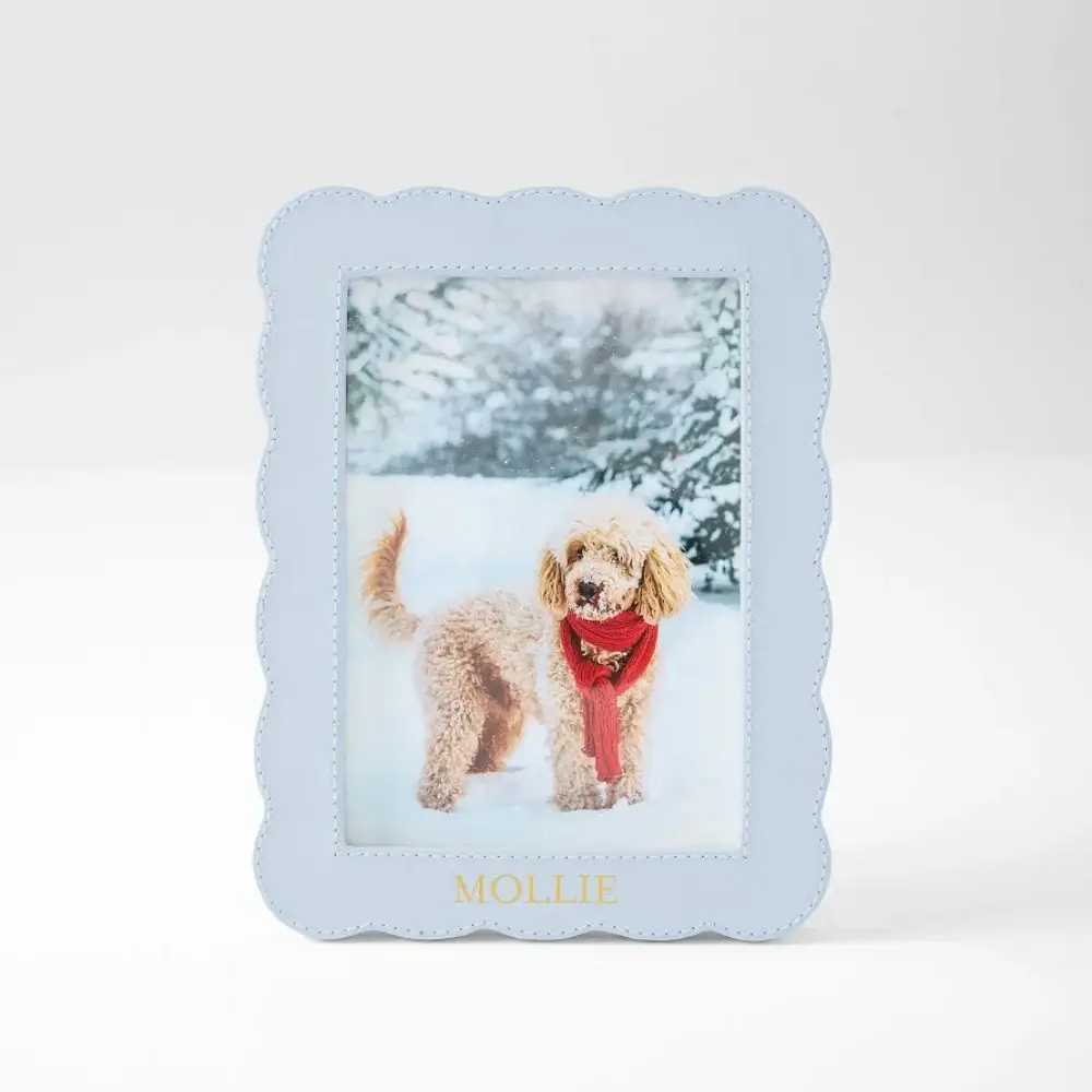 Scalloped Leather Frame