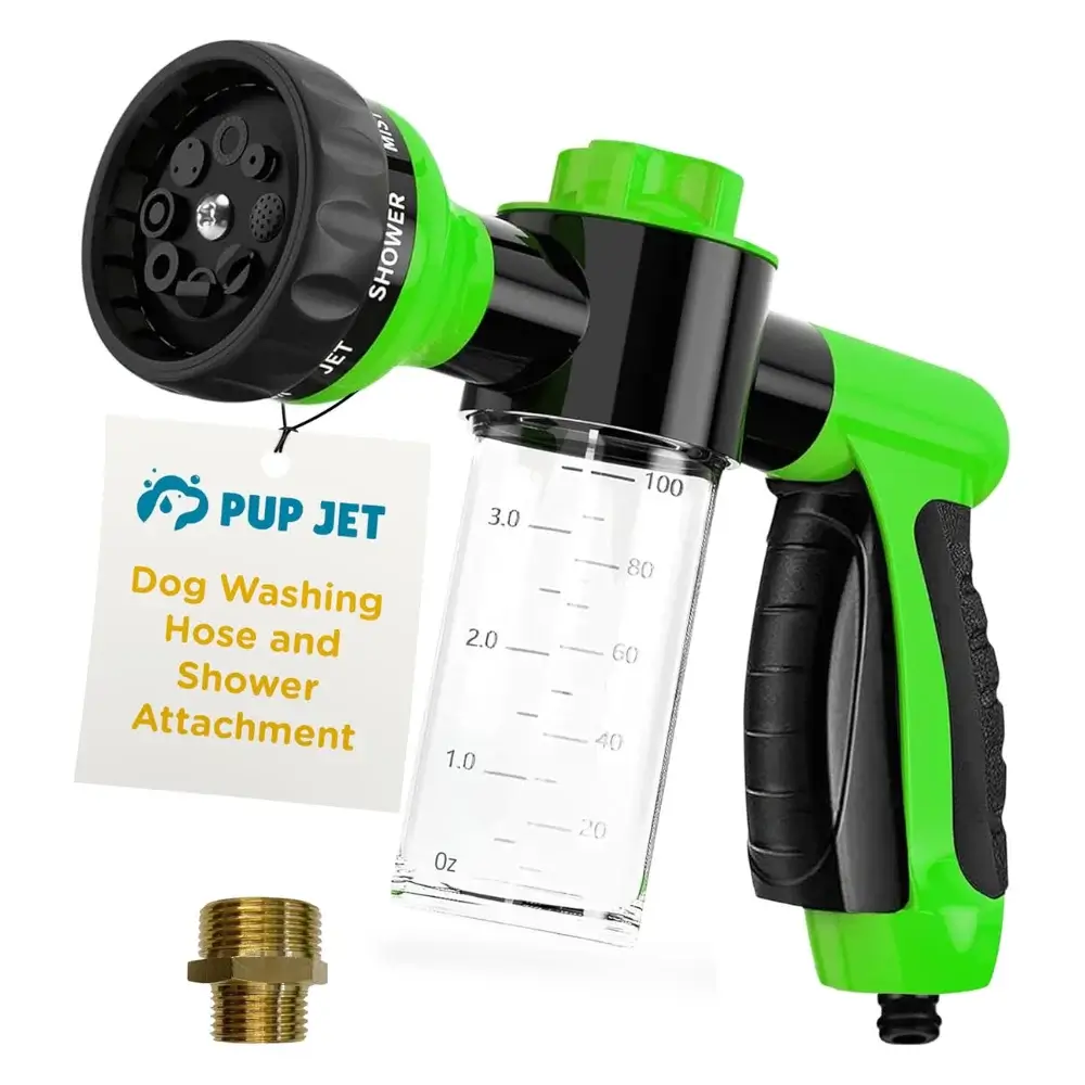 The Original Pup Jet Dog Washing Hose Attachment with Soap Dispenser