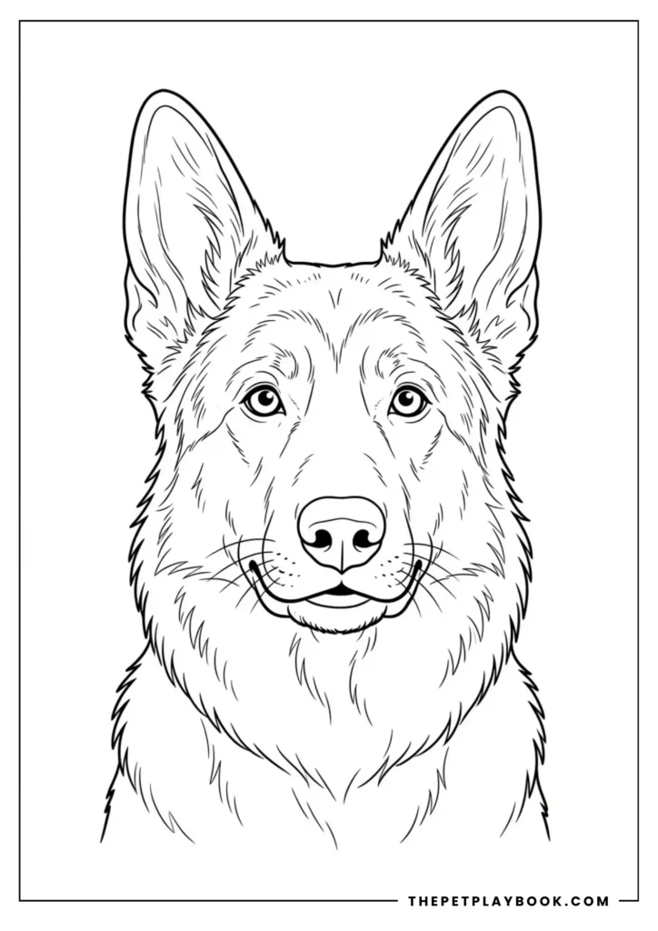 Free German Shepherd Coloring Page